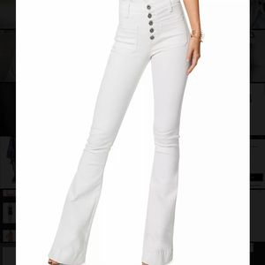 Ramy Brooke White Cindy High-Rise Flare Jeans